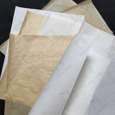Goede prijs. Gepersonaliseerd Fluorvrij vetdicht papier voor voedselverpakkingen 30 gsm 40 gsm 50 gsm 60 gsm online